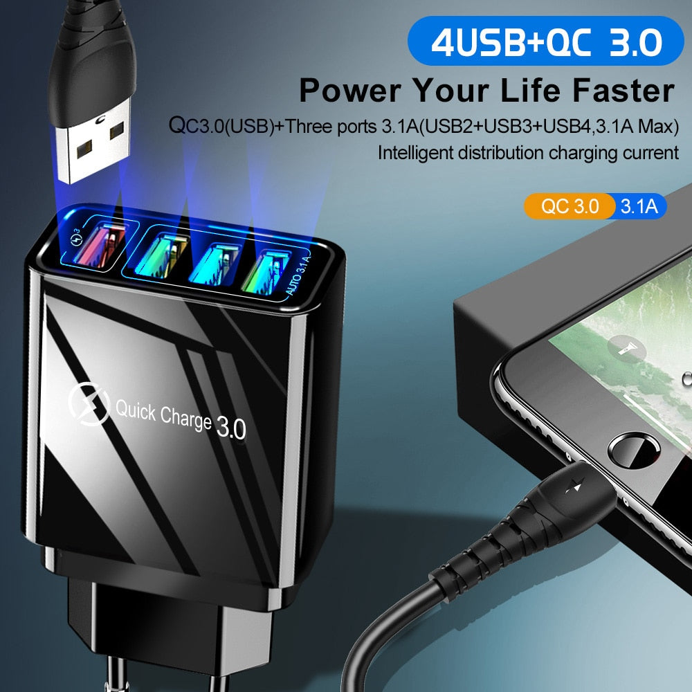 Caricabatterie 4 porte usb Quick Charge 4.0 3.0 « My CMS